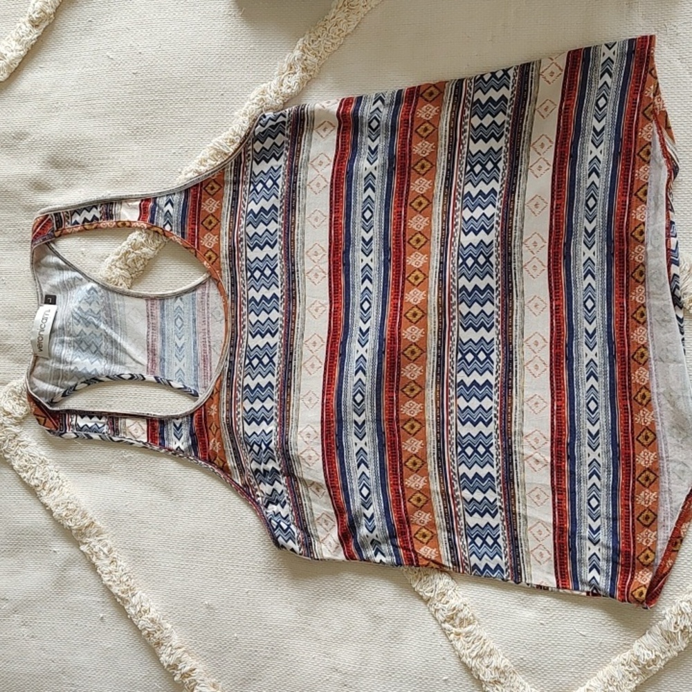 Veronica M Multicolor Striped Tank Top